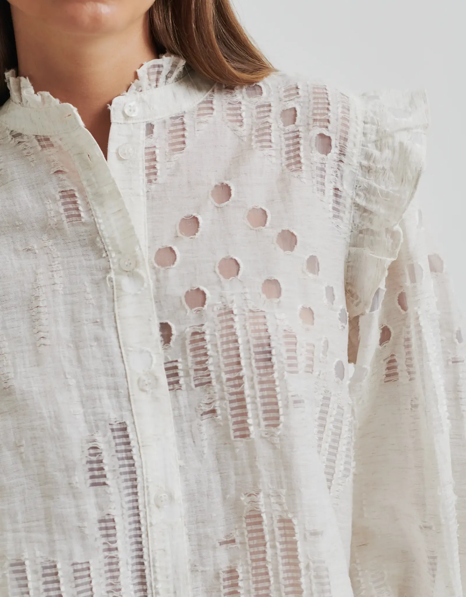 Second Female Nete Frill Shirt Coconut Milk