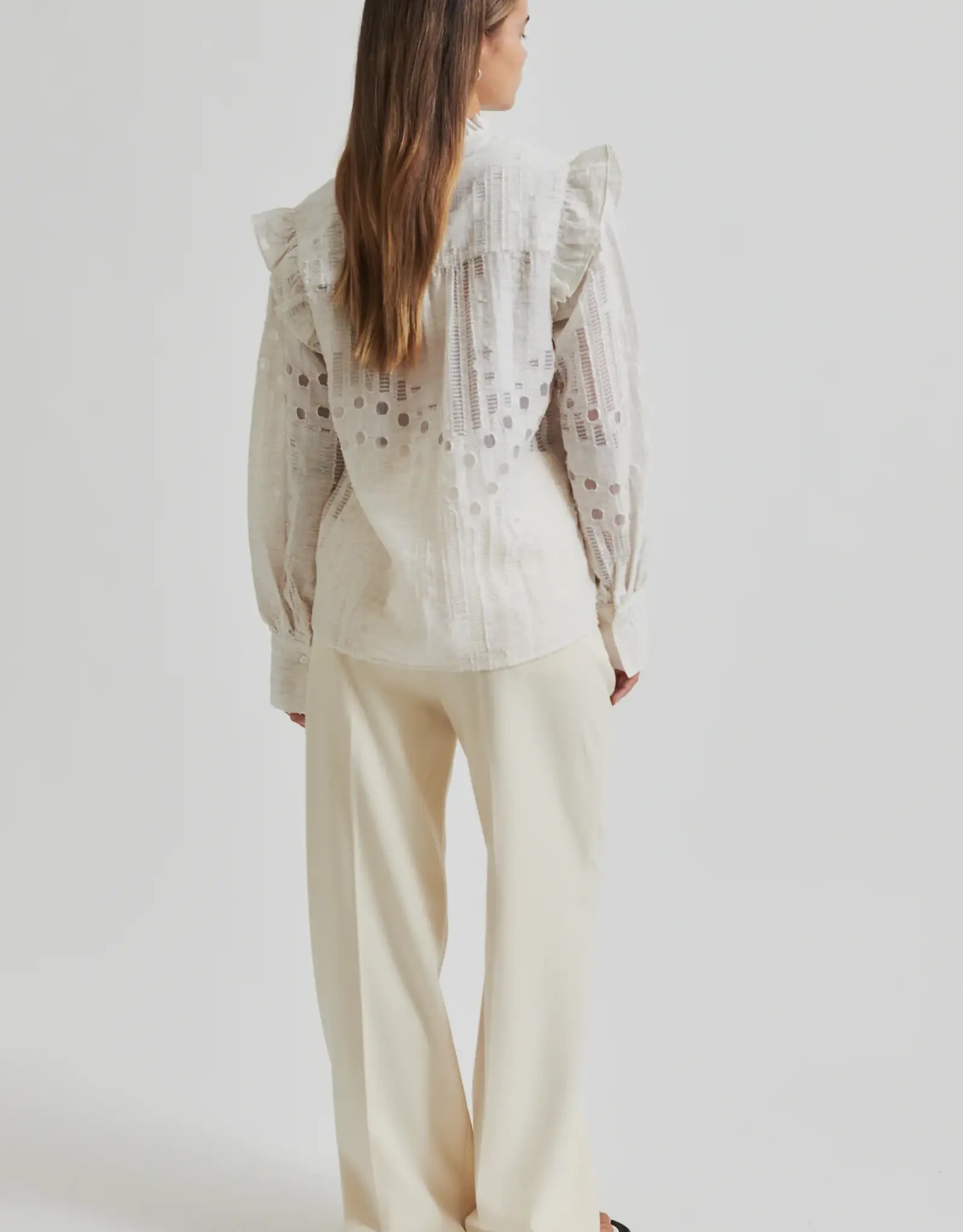 Second Female Nete Frill Shirt Coconut Milk