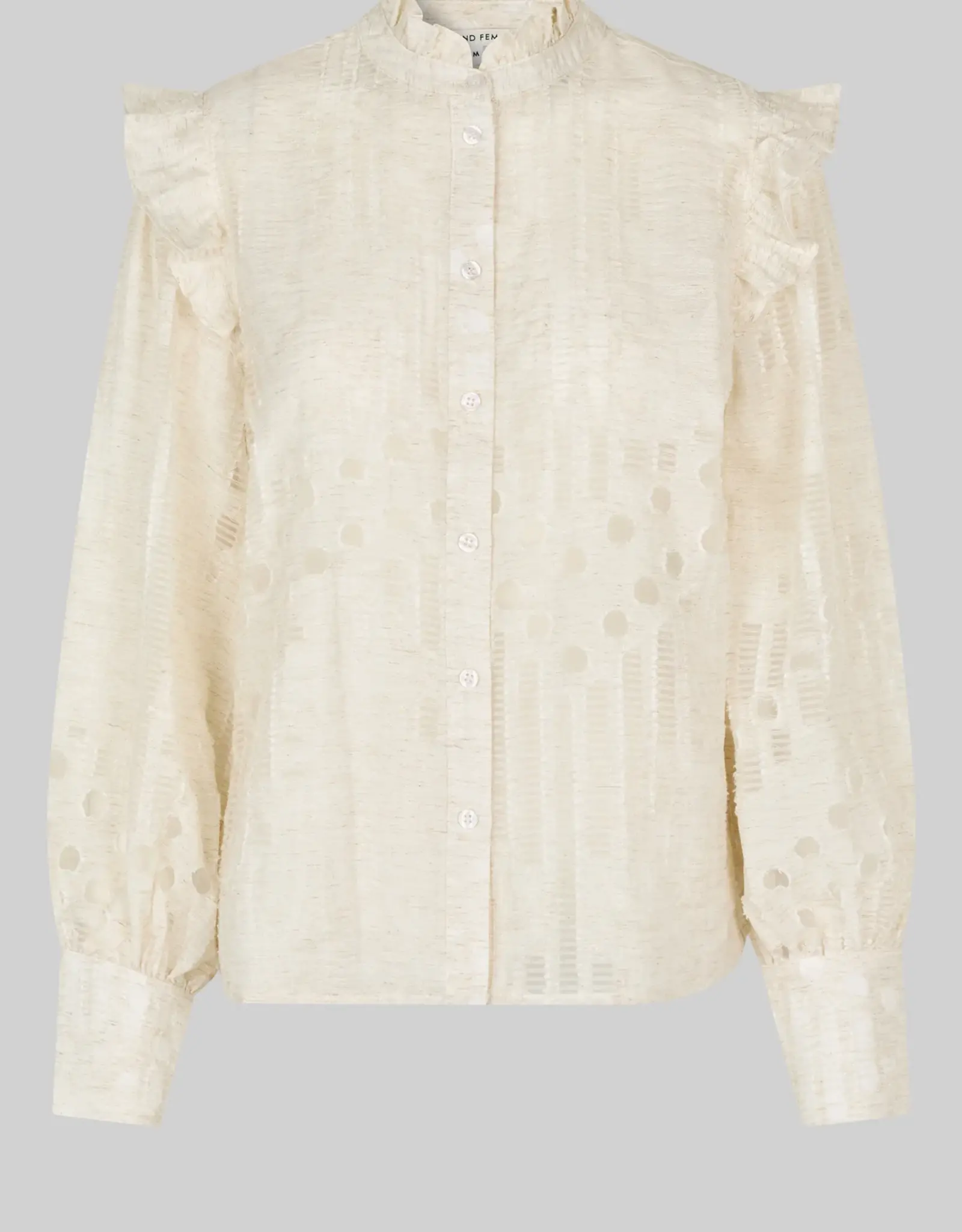 Second Female Nete Frill Shirt Coconut Milk