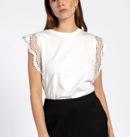 Aaiko Cora Fancy Sleeveless Top Les Blancs
