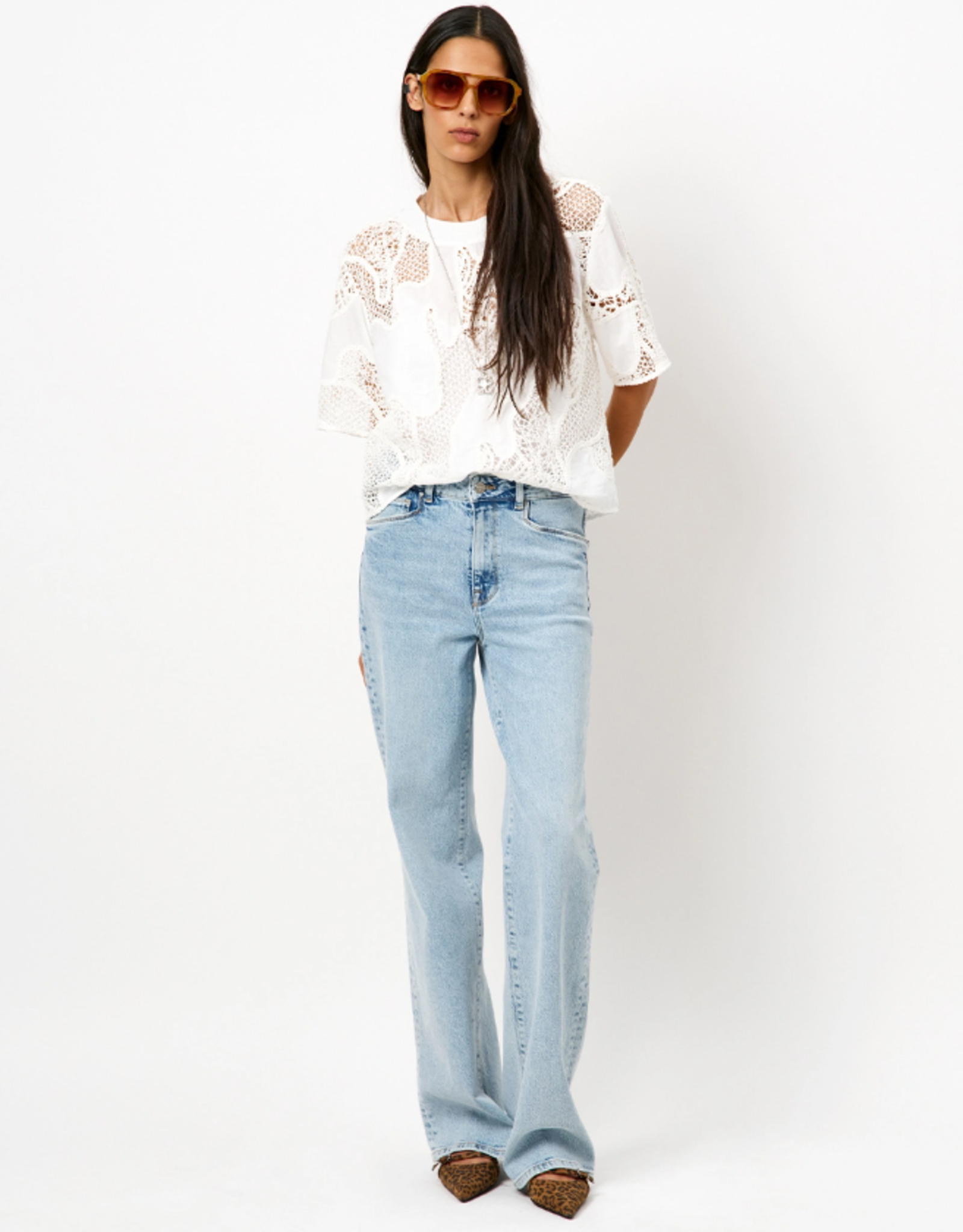Dante 6 Loire Embroidered T-Shirt Milk White