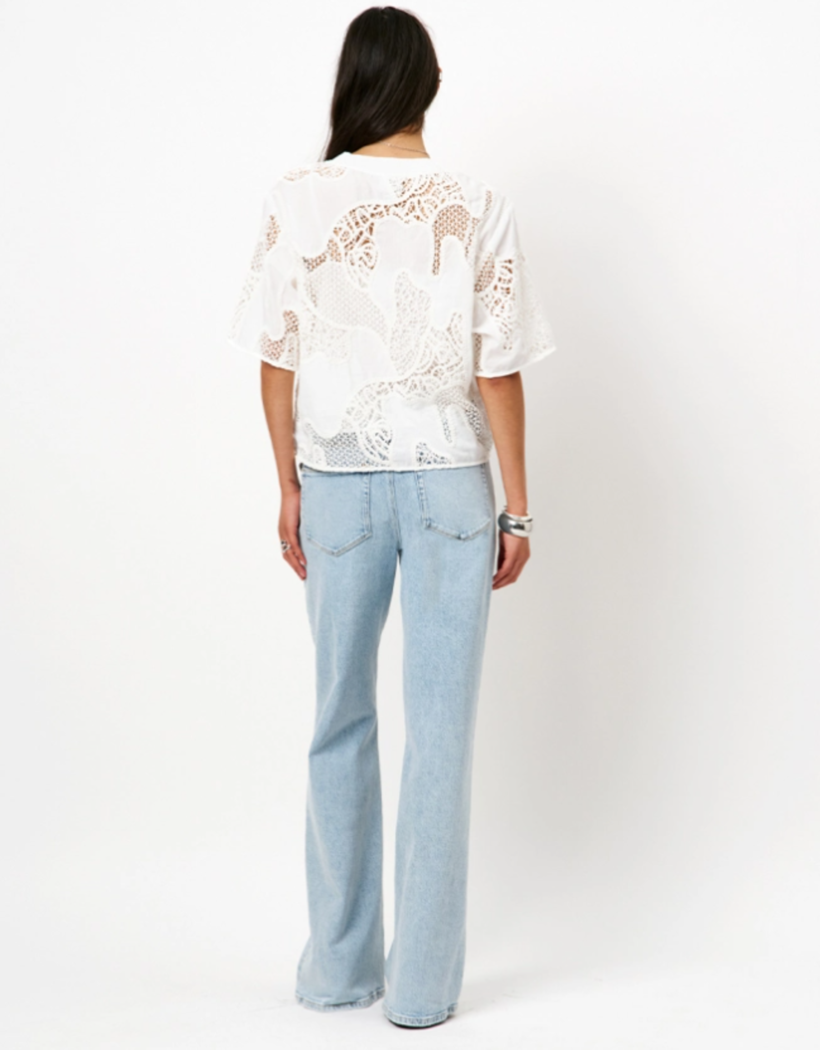Dante 6 Loire Embroidered T-Shirt Milk White