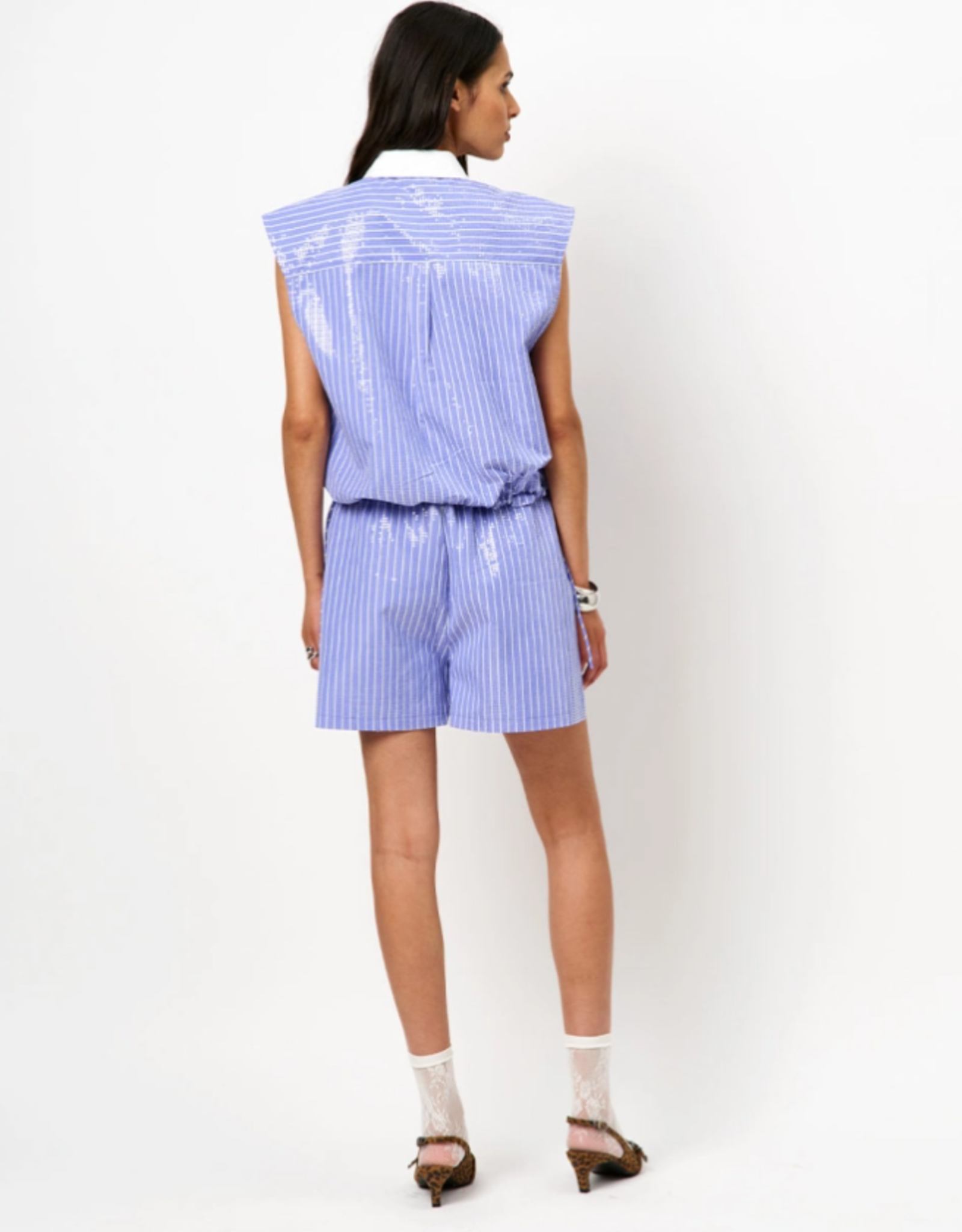 Dante 6 Roseny Embellished Stripe Shirt