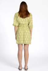Aaiko Florica Fringe Dress Dark Citrus