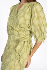 Aaiko Florica Fringe Dress Dark Citrus