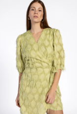 Aaiko Florica Fringe Dress Dark Citrus