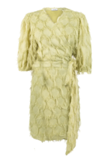 Aaiko Florica Fringe Dress Dark Citrus