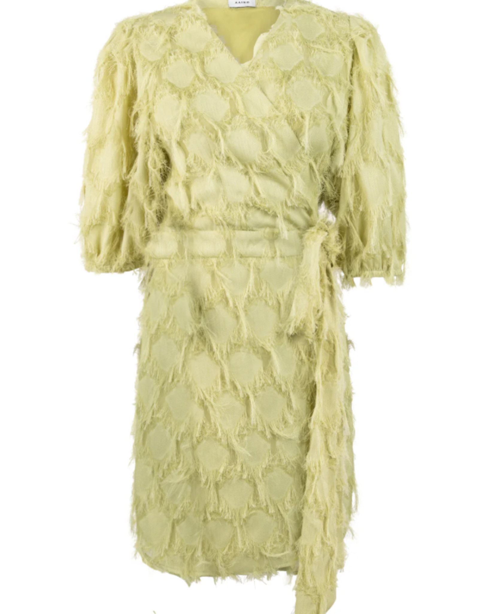 Aaiko Florica Fringe Dress Dark Citrus