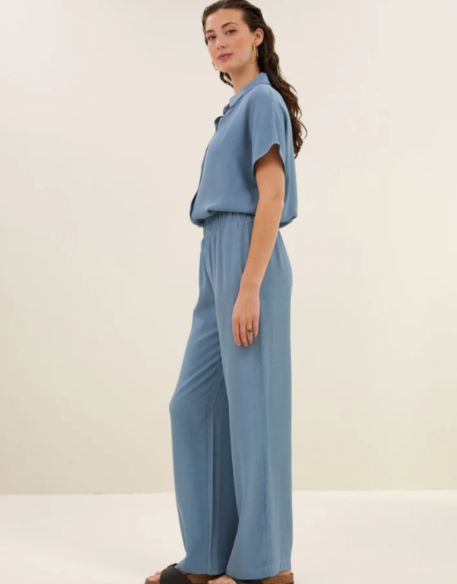 By Bar Robyn Viscose Pants Blue Stone