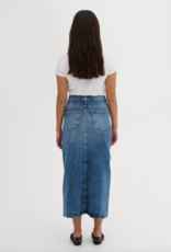 My Essential Wardrobe Louis Wrap Skirt Medium Blue Retro