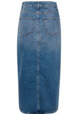 My Essential Wardrobe Louis Wrap Skirt Medium Blue Retro