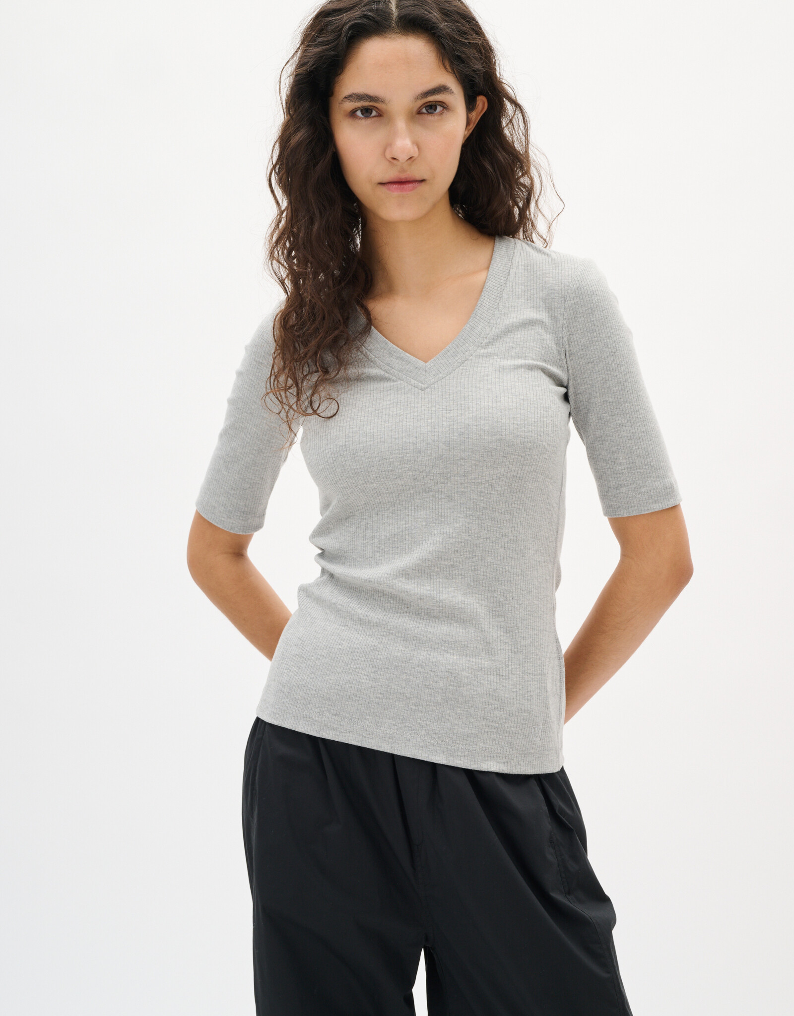 InWear Dagna V T-shirt Medium Grey Melange