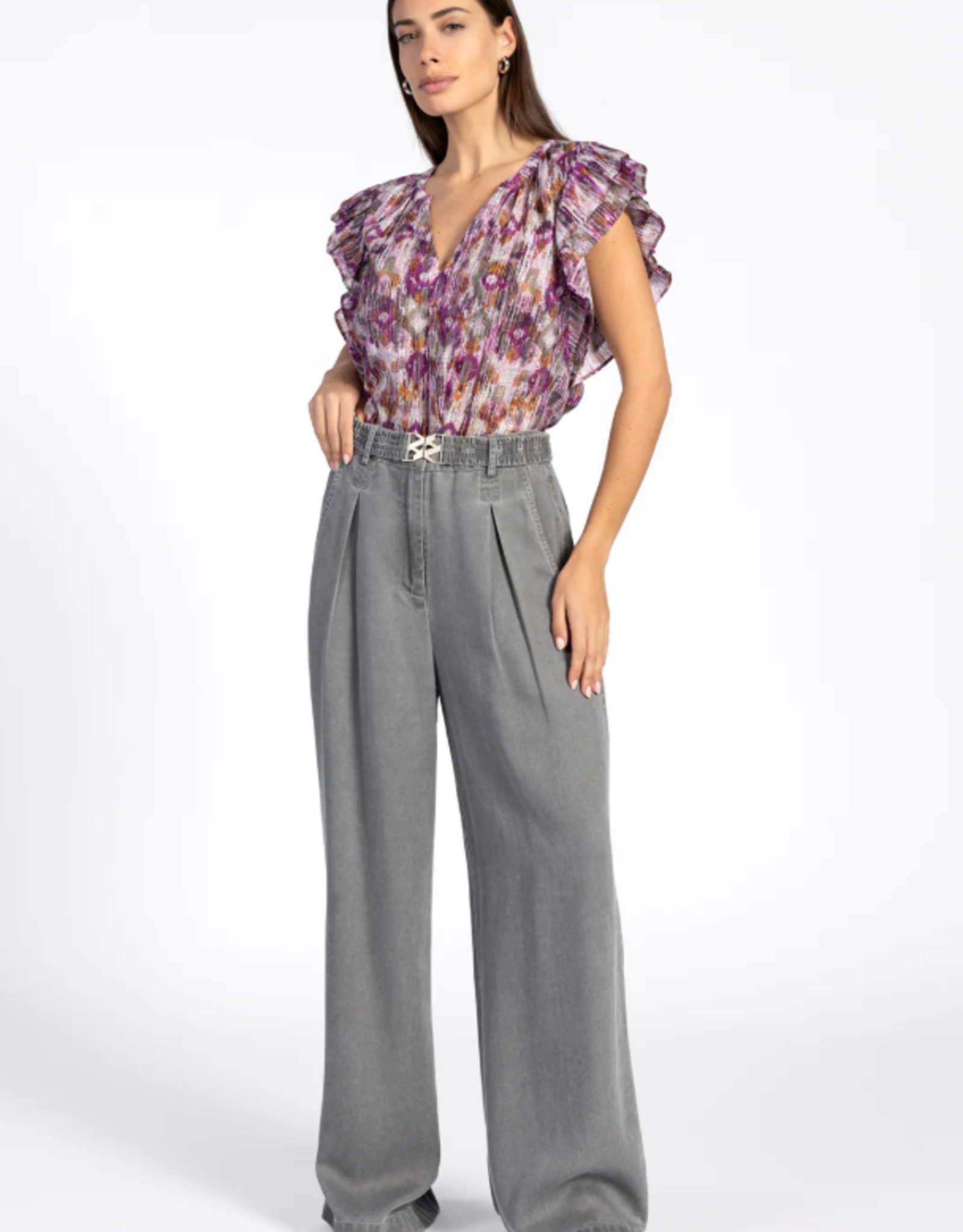 Aaiko Yaella Ikat Top Wildrose