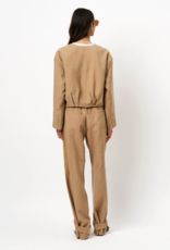 Dante 6 Lonza Pleated Bomber Jacket Spiced Camel