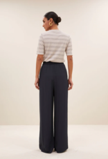 By Bar Basic ss Pearl Stripe Top Grey