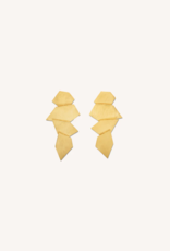 By Bar Crystal Earring Gold