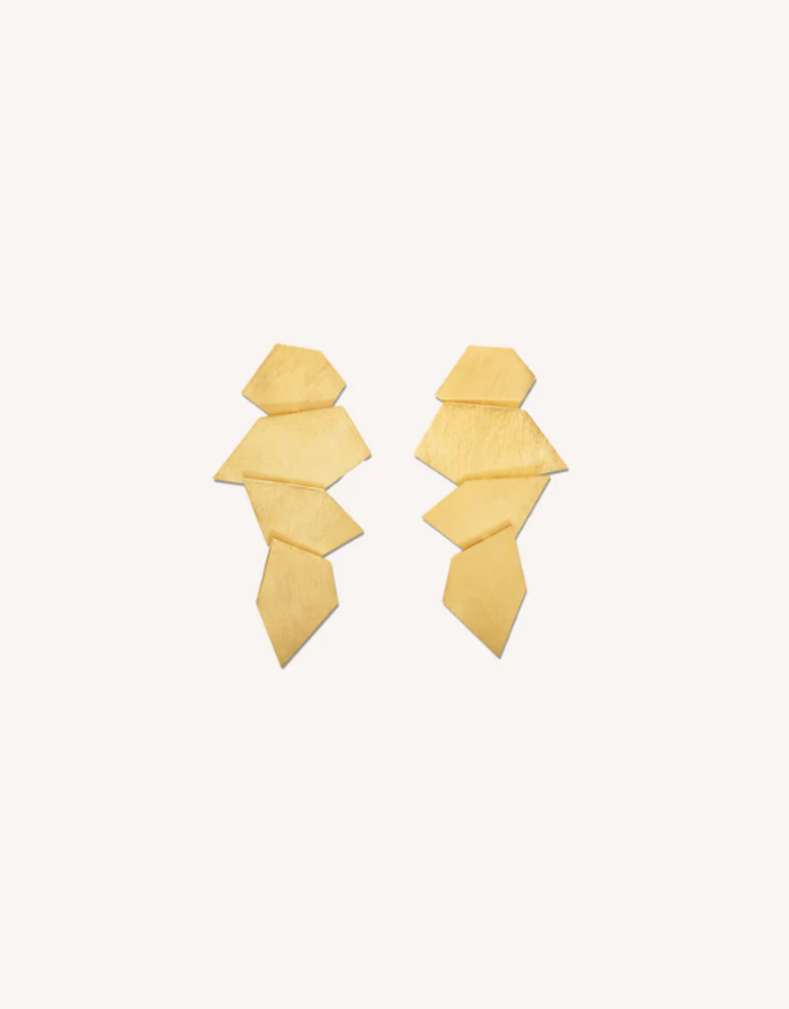 By Bar Crystal Earring Gold