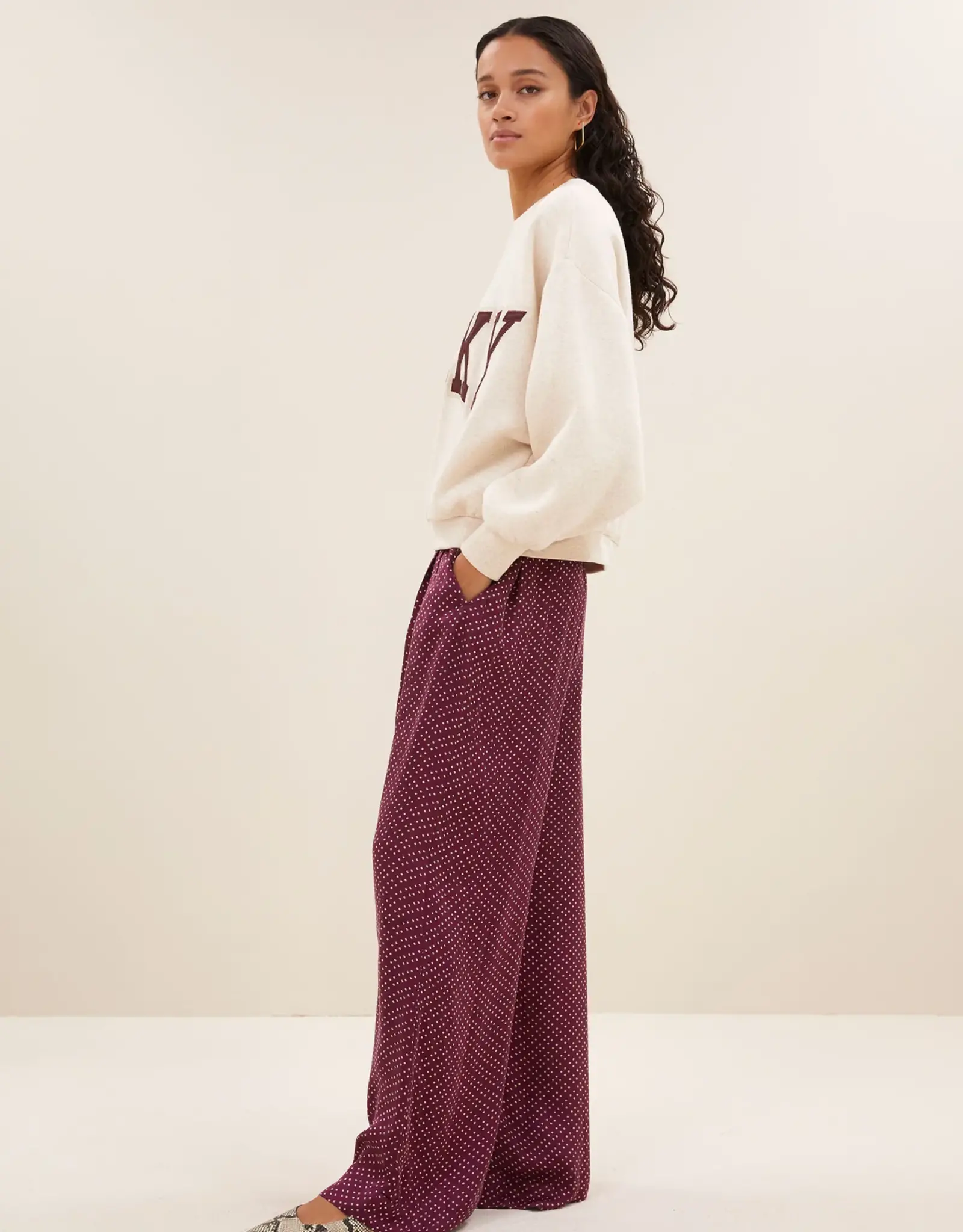 By Bar Bibi Patchwork Sweater Oyster Melee