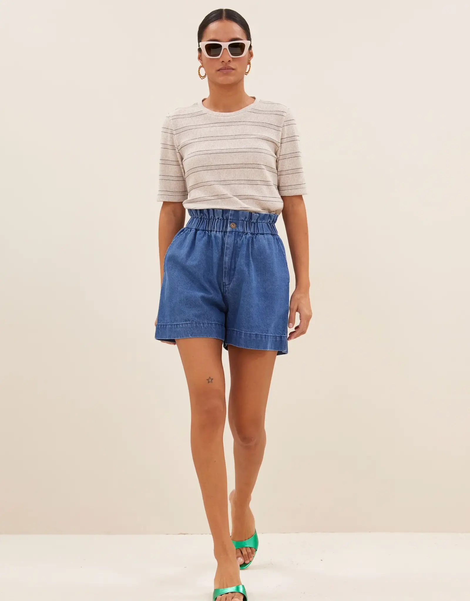 By Bar Leon Denim Short Medium Denim
