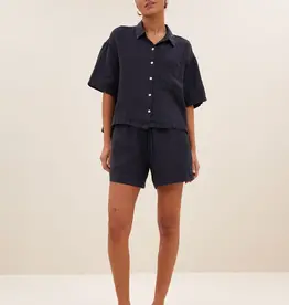 By Bar Lio Linen Shorts Midnight