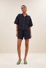 By Bar Mara Linen Blouse Midnight