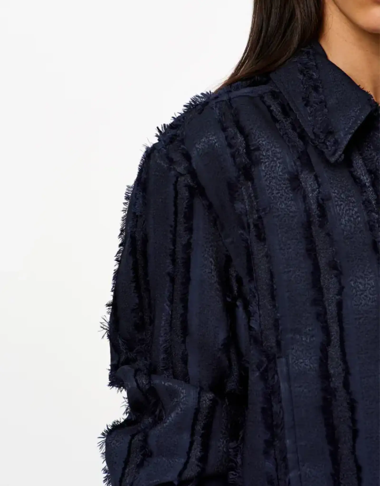 Dante 6 Jasmine Fil Coupé Bomber Jacket Nocturnal Blue