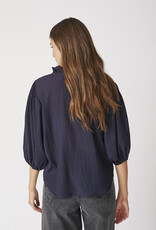 Co'Couture Anika Frill ss Shirt Navy