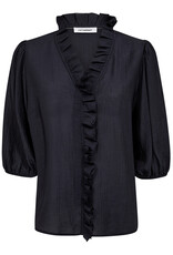 Co'Couture Anika Frill ss Shirt Navy