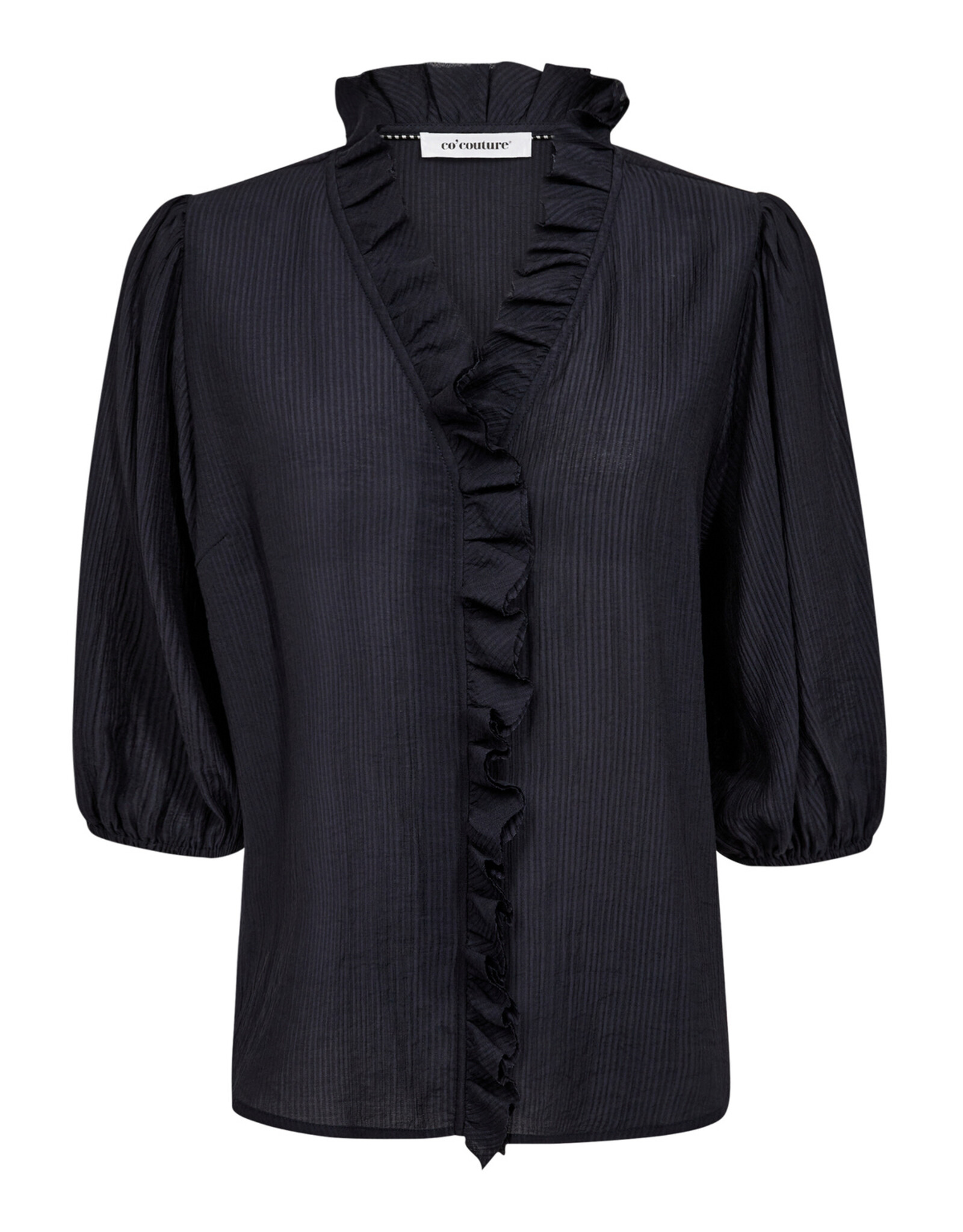 Co'Couture Anika Frill ss Shirt Navy