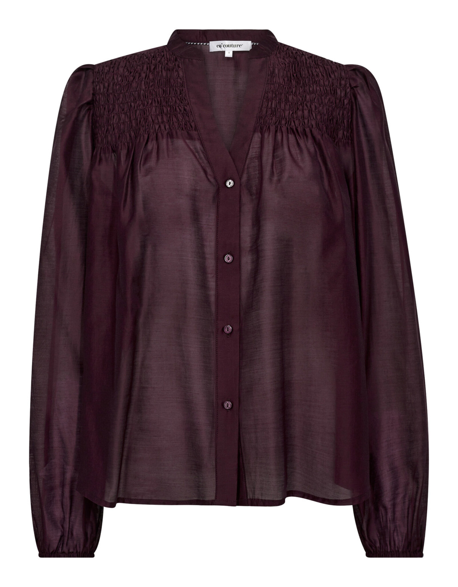 Co'Couture Taffy Smock V-Shirt Winered