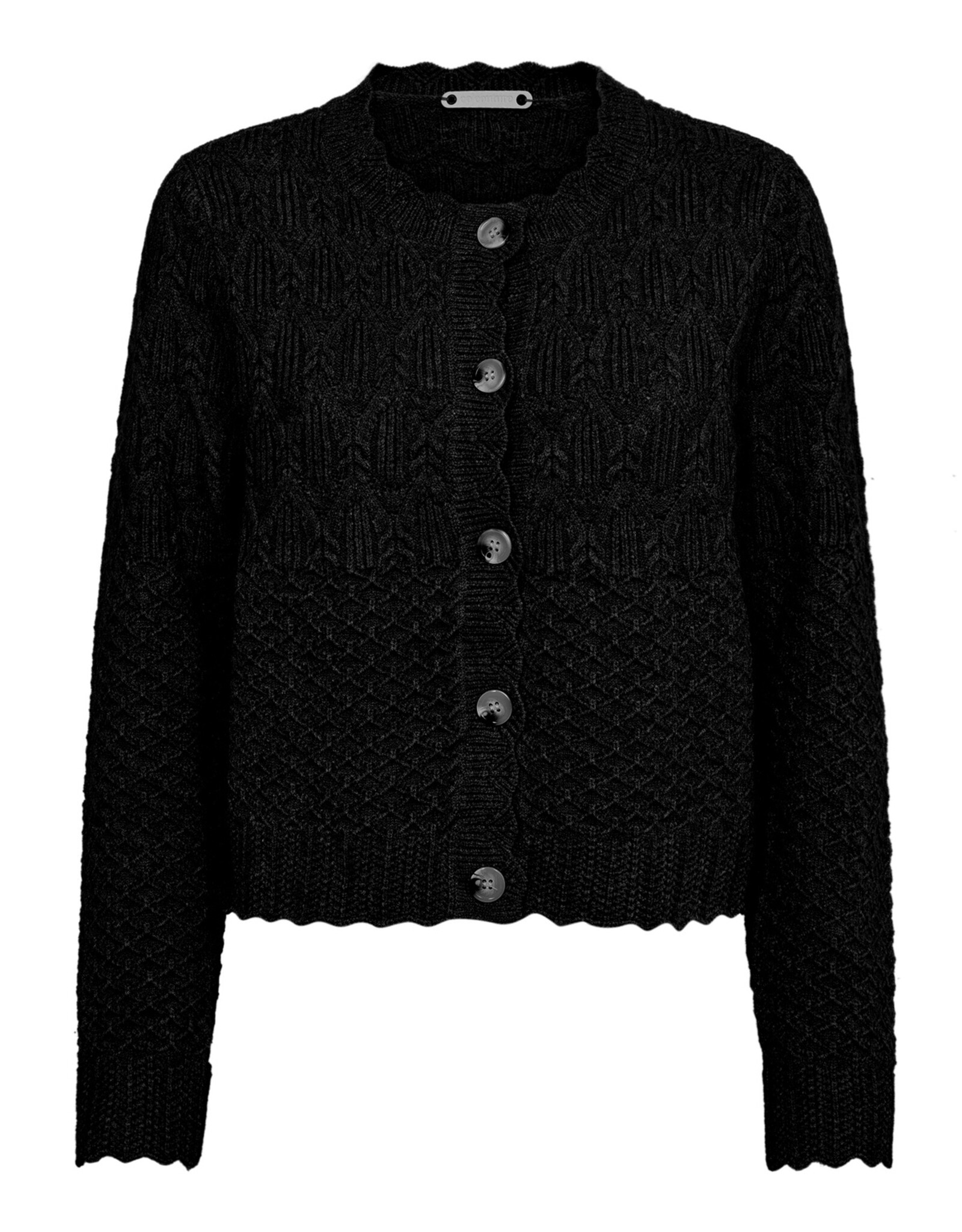 Co'Couture Pointelle Cardigan Black