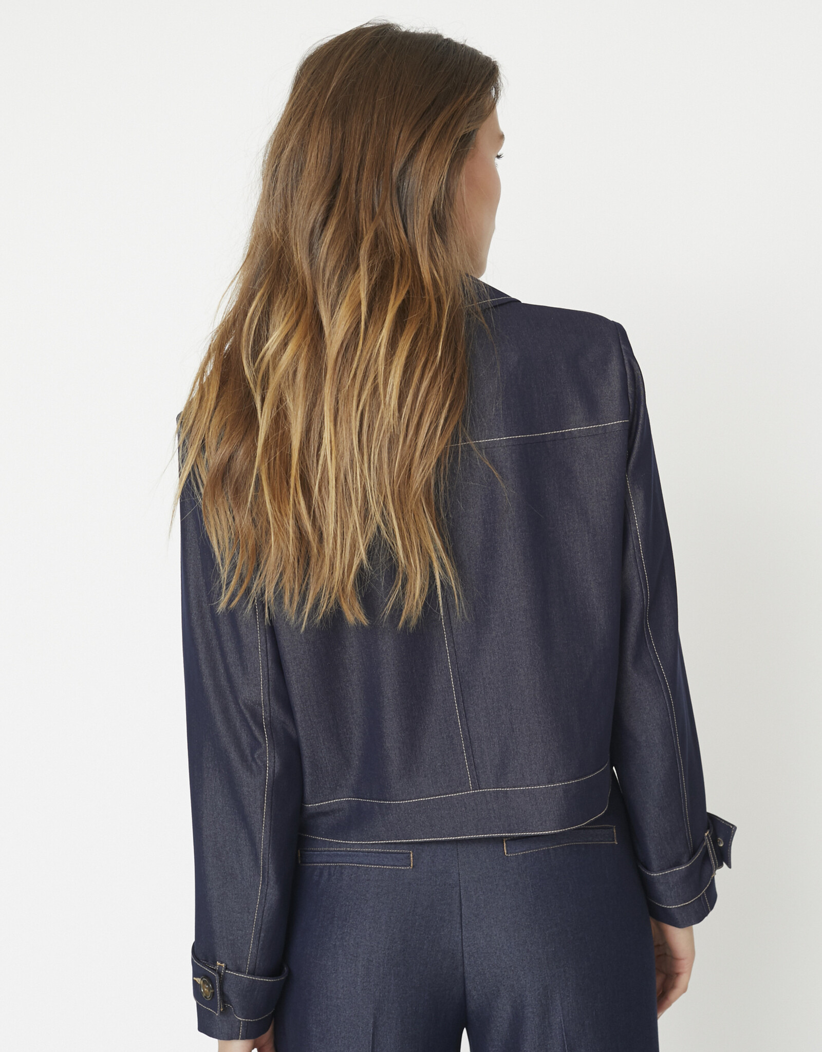 Co'Couture Terry Denim Jacket Dark Denim