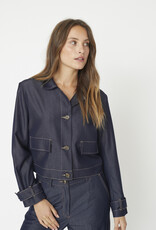 Co'Couture Terry Denim Jacket Dark Denim