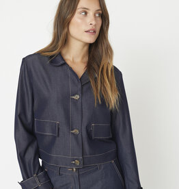 Co'Couture Terry Denim Jacket Dark Denim