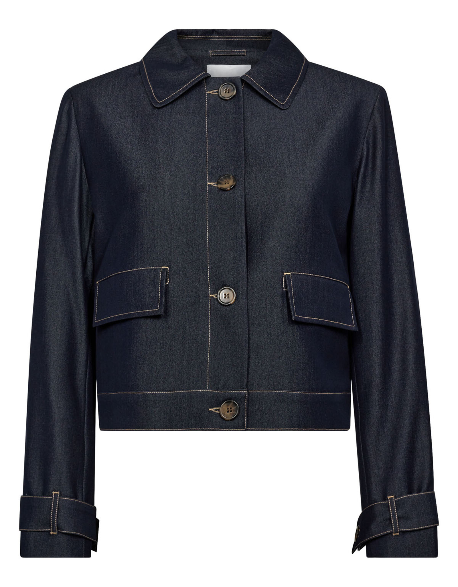 Co'Couture Terry Denim Jacket Dark Denim