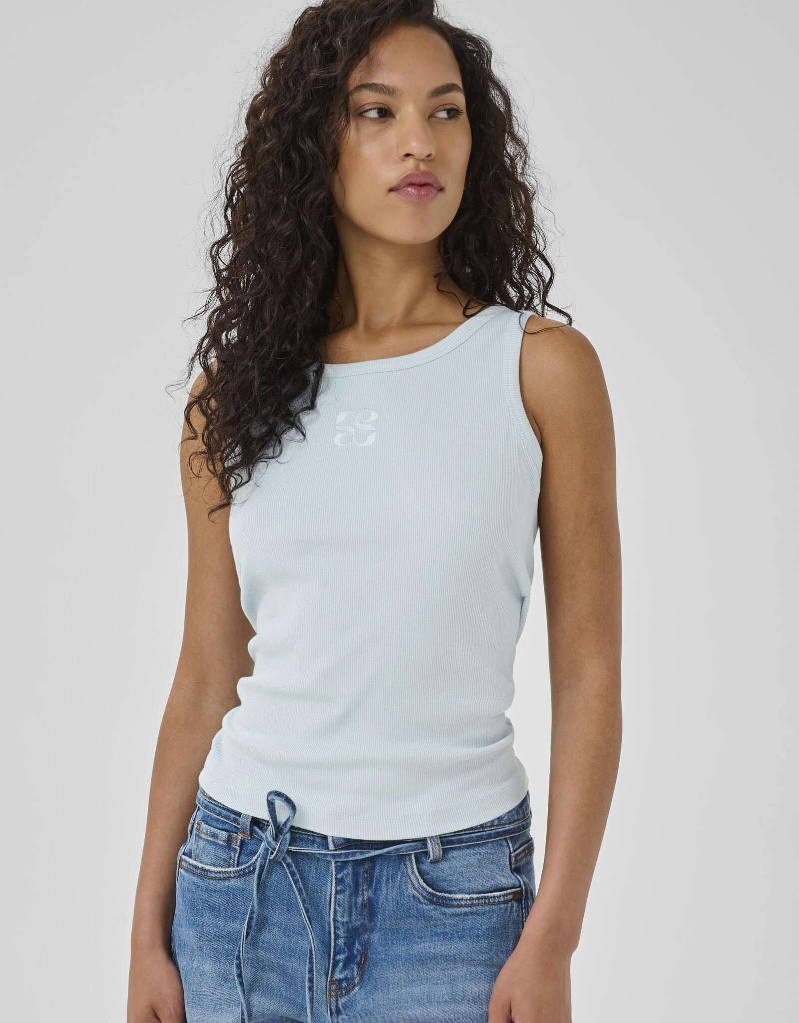 My Essential Wardrobe Mandy Top Pearl Blue