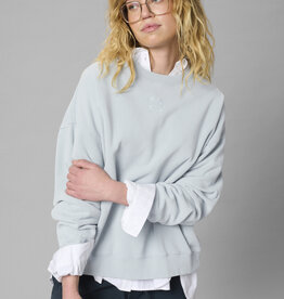 My Essential Wardrobe Diego Logo Embroidery Sweat  Pearl Blue