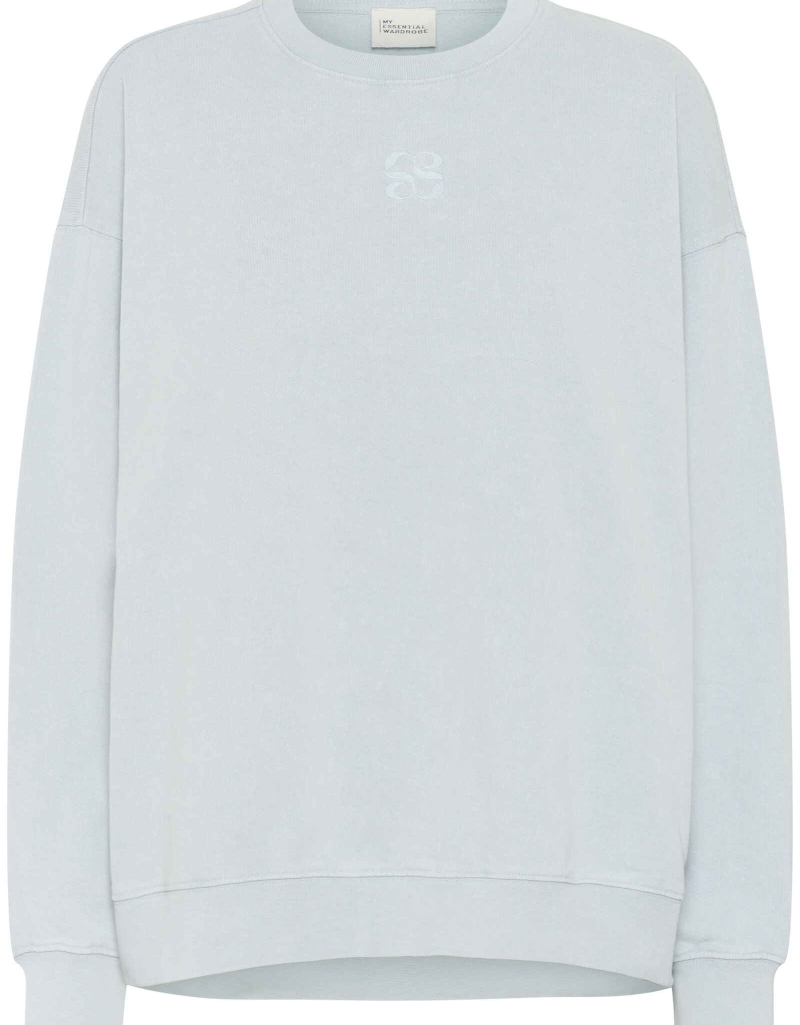 My Essential Wardrobe Diego Logo Embroidery Sweat  Pearl Blue