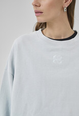 My Essential Wardrobe Diego Logo Embroidery Sweat  Pearl Blue