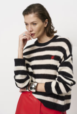 Dante 6 Ariama Stripe Sweater Black Cream