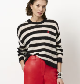 Dante 6 Ariama Stripe Sweater Black Cream
