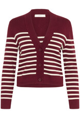 InWear Wallis Cardigan Cabernet Stripe