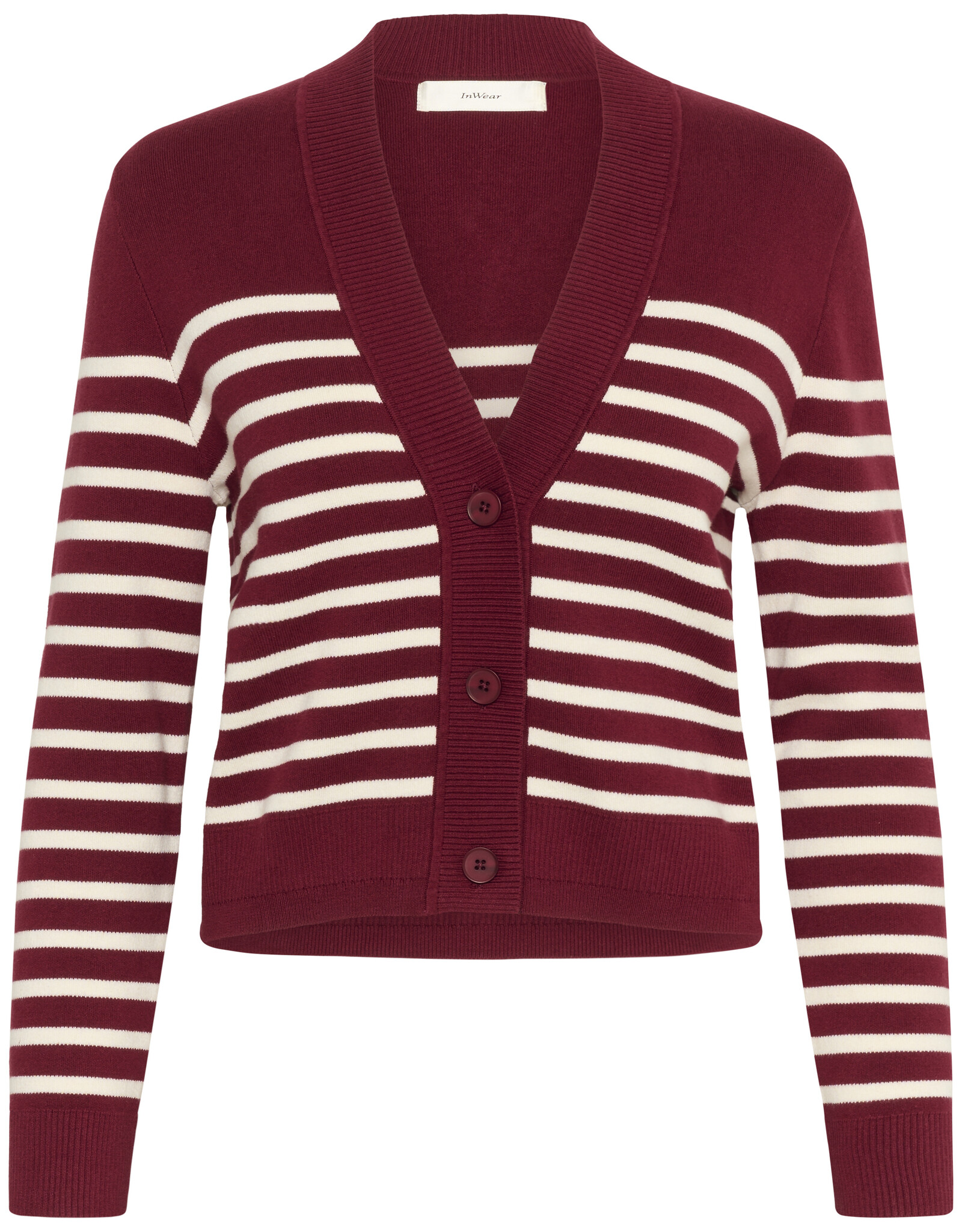 InWear Wallis Cardigan Cabernet Stripe