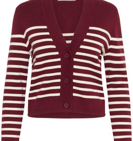 InWear Wallis Cardigan Cabernet Stripe