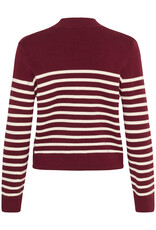 InWear Wallis Cardigan Cabernet Stripe