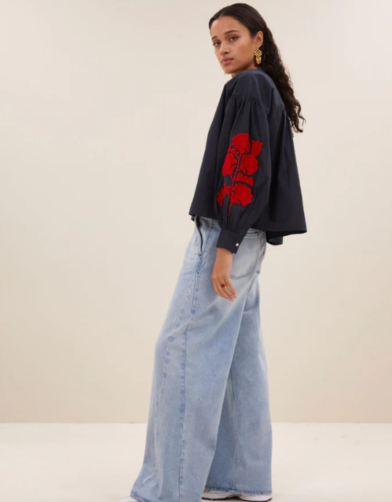 By Bar Janet Blouse Midnight