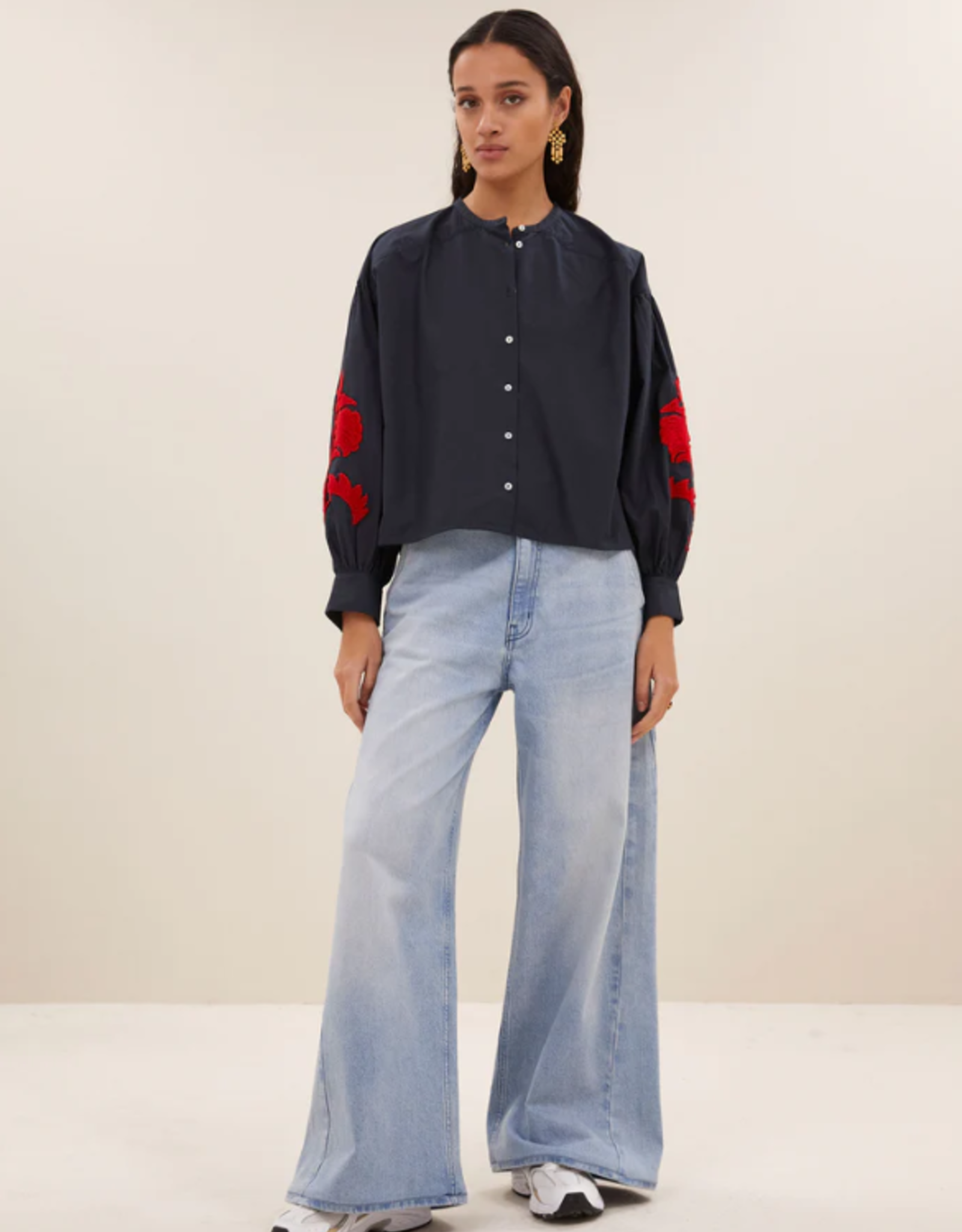 By Bar Janet Blouse Midnight