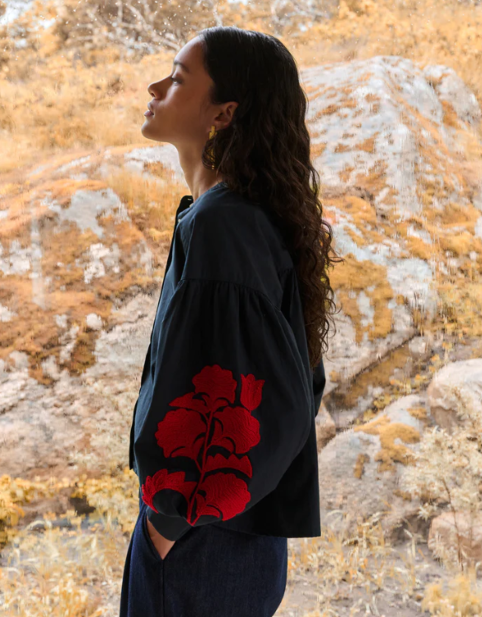 By Bar Janet Blouse Midnight