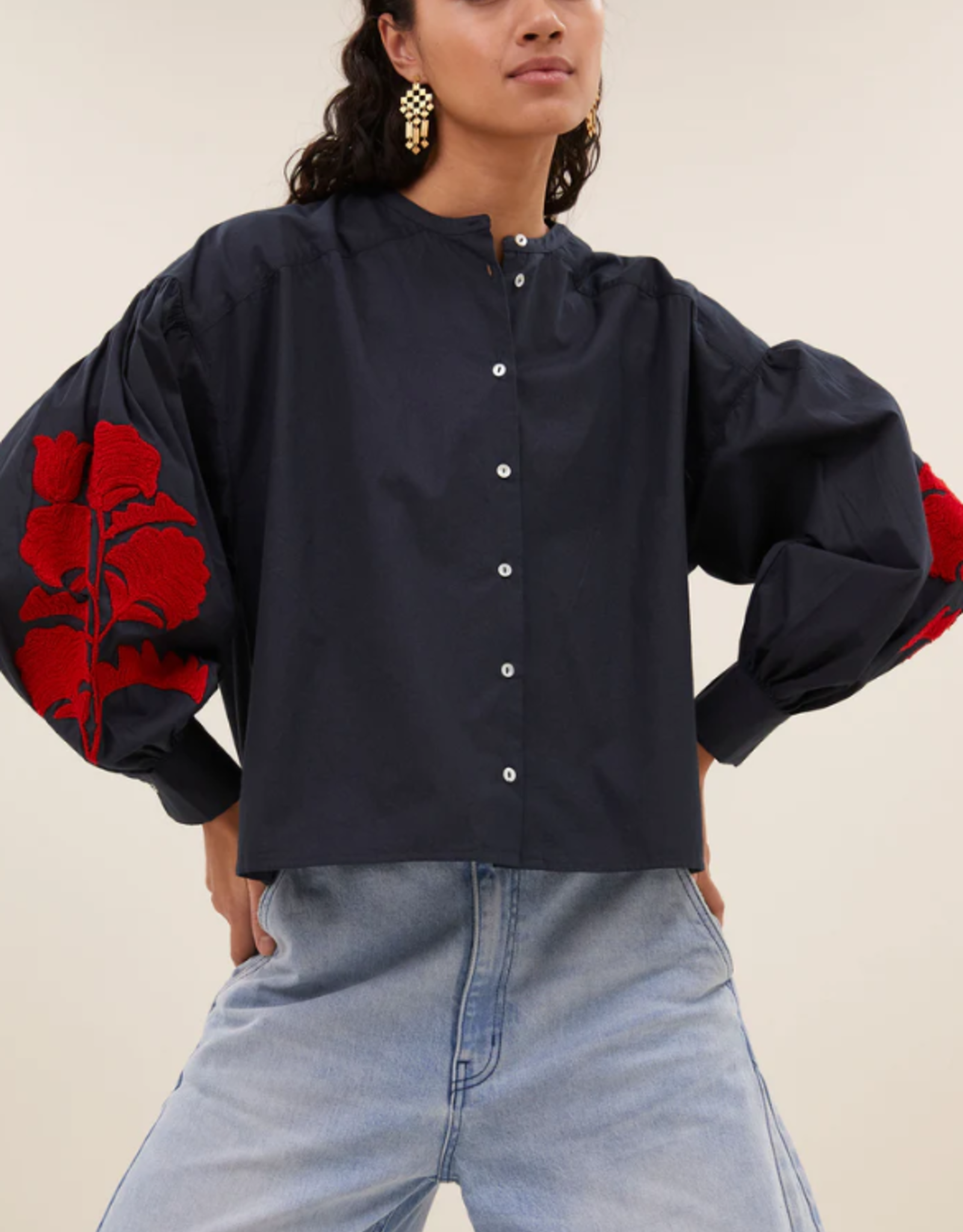 By Bar Janet Blouse Midnight