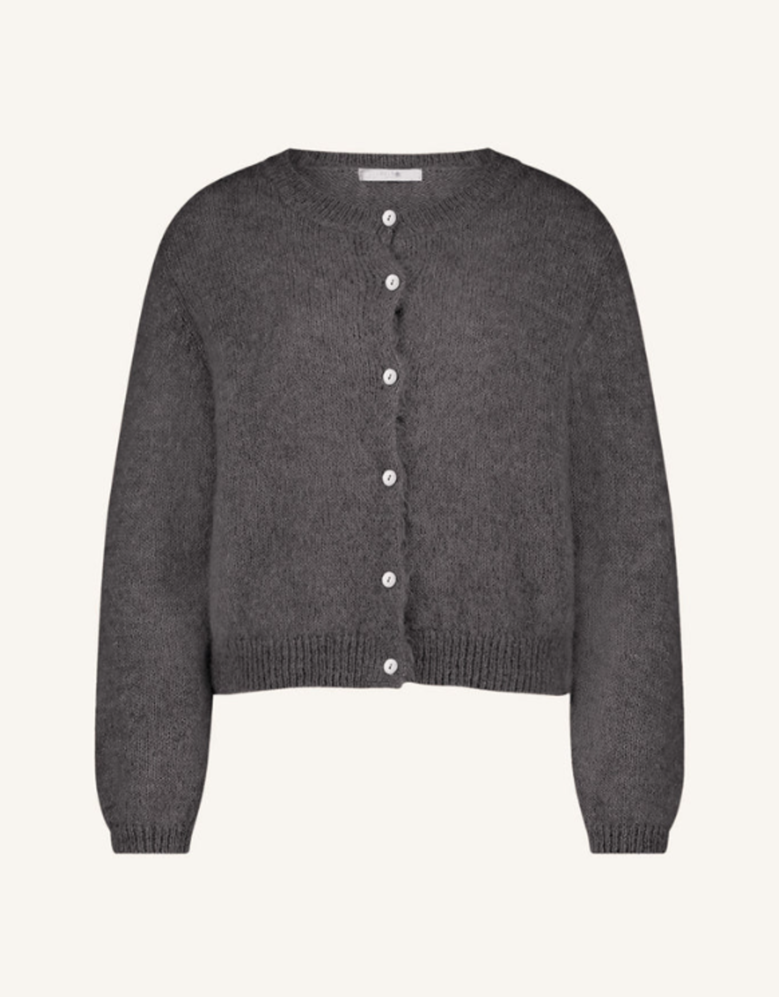 By Bar Cleo Natural Cardigan Dark Grey Melee